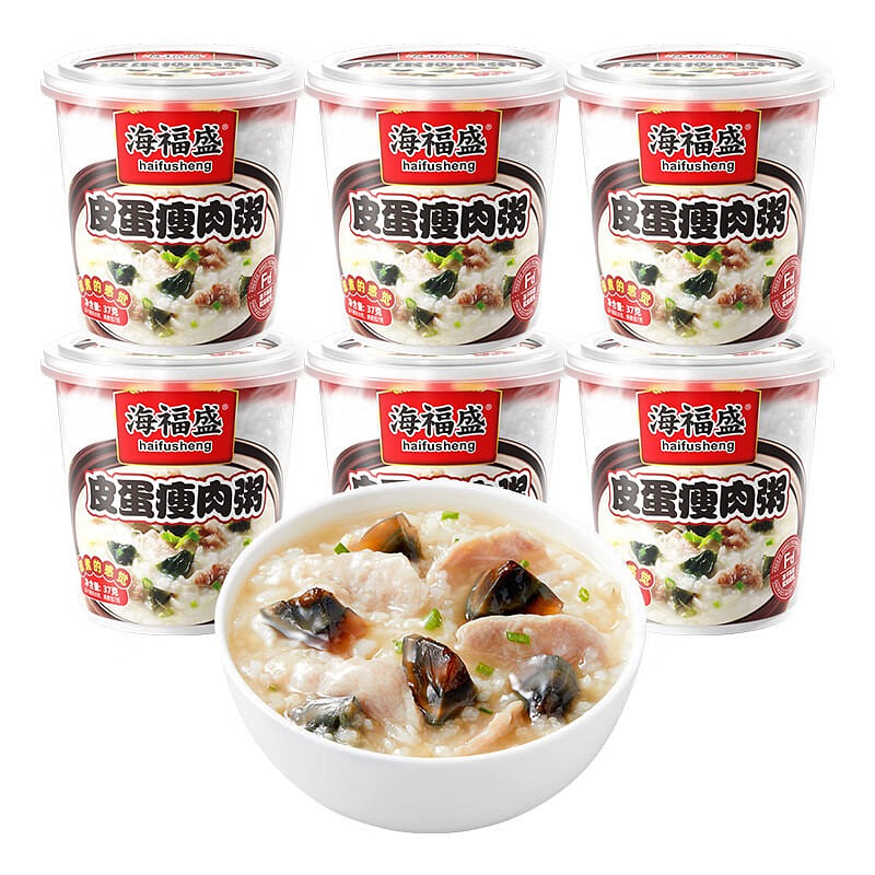 Preserved Egg & Lean Pork, 6 Cups/Pack 37 g*6 boxes