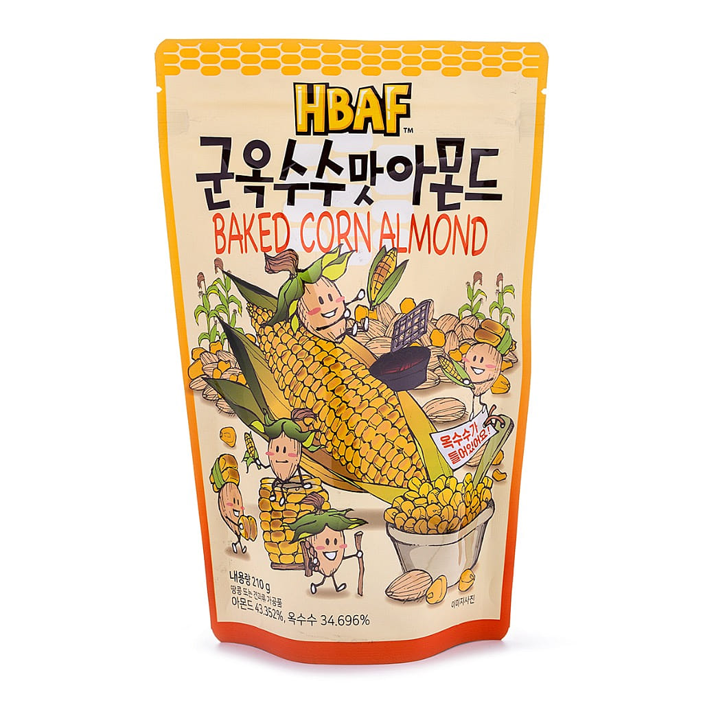 Hbaf Baked Corn Almonds 210 g