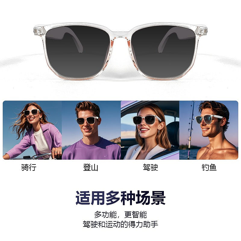 Men's Smart Glasses BT Sunglasses Earphones 1 ส่วน