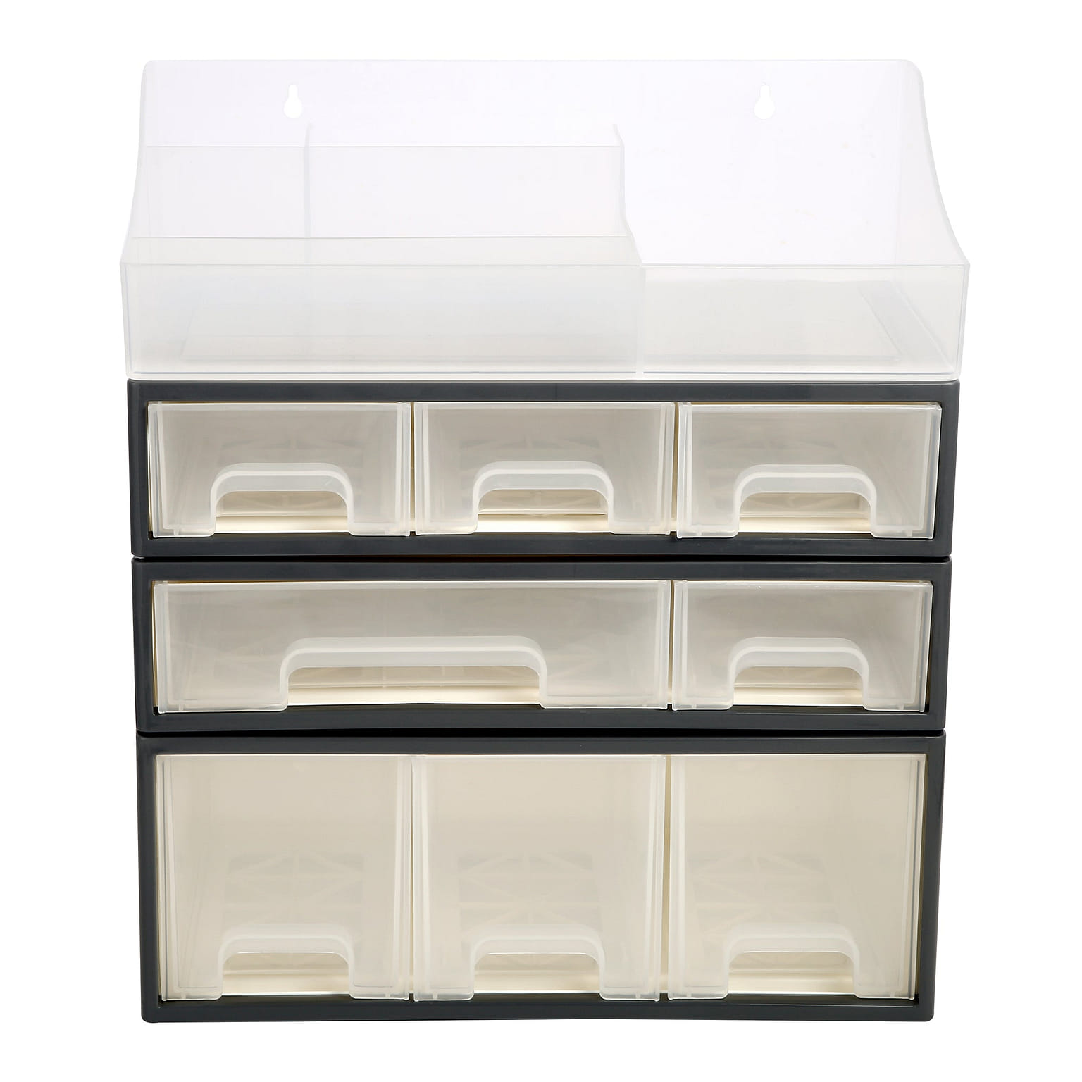 Multifunctional 4-Lay Storage Box [TEAB] 8 Drawers 5 Slots Transparent 1 개입
