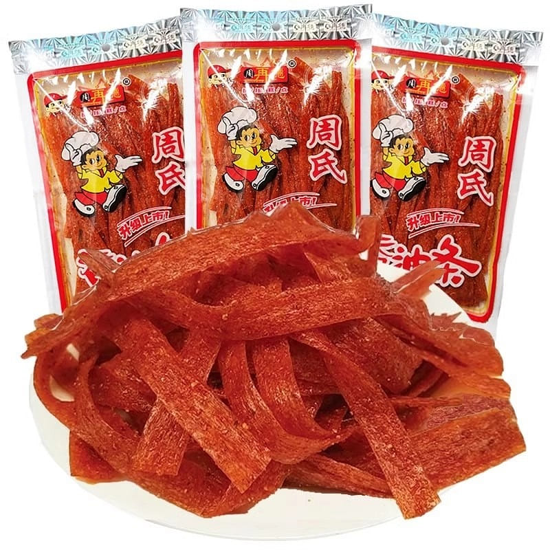 Zhou's spicy fried dough sticks 148g spicy strips bag spicy sticks Hunan special 148 g