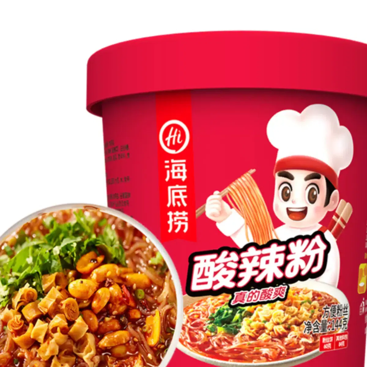 1 bucket of Haidilao sour and spicy vermicelli 144 그램