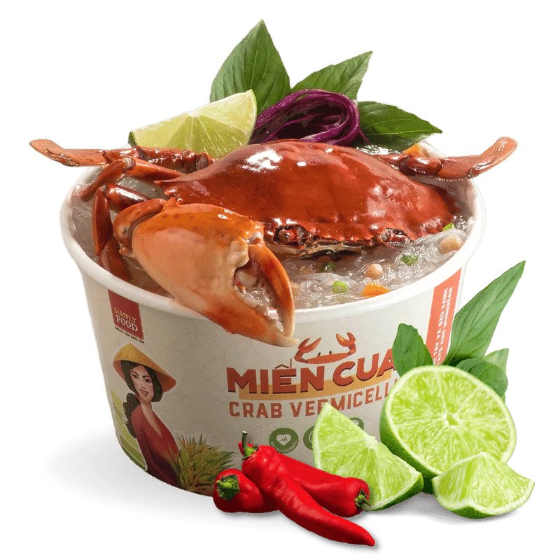 Simply Food Crab Vermicelli Glass Instant Noodle Bowl 1 count 1 개