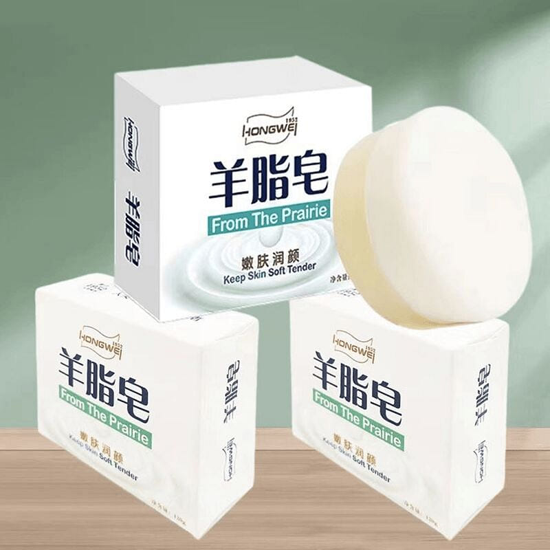 紅衛羊脂皁洗臉沐浴肥皂老牌國貨滋潤保溼清潔120克 1 份