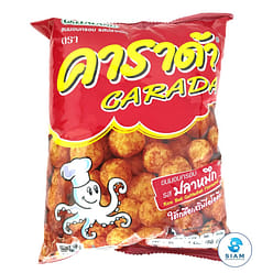 Carada Rice Ball Snack, Cuttlefish Flavor, Thai Snack 2.3 oz