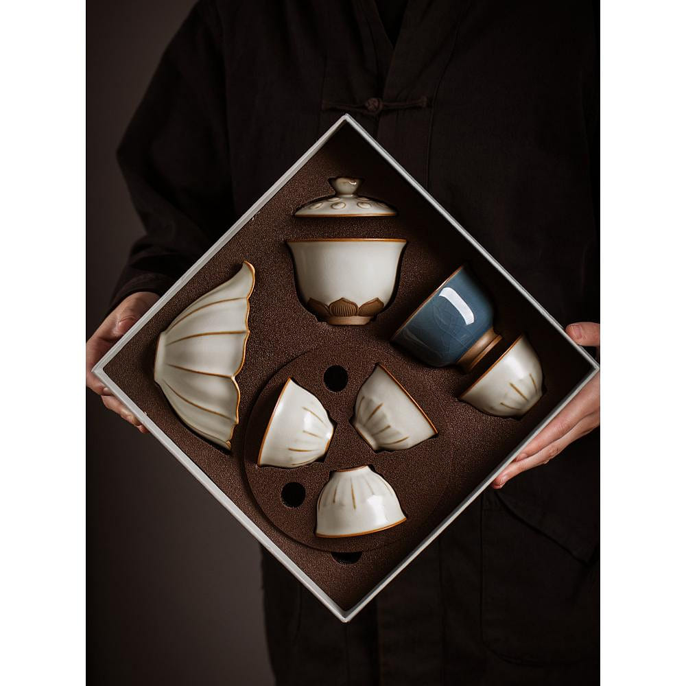 Yuebai Ru Kiln Cup Set 1 케이스