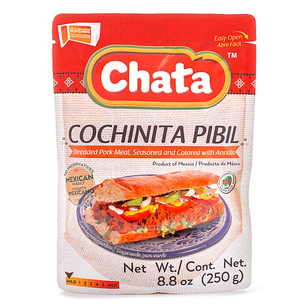 Chata 코치니타 피빌 양념 다진 돼지고기 파우치 포장 8 온스