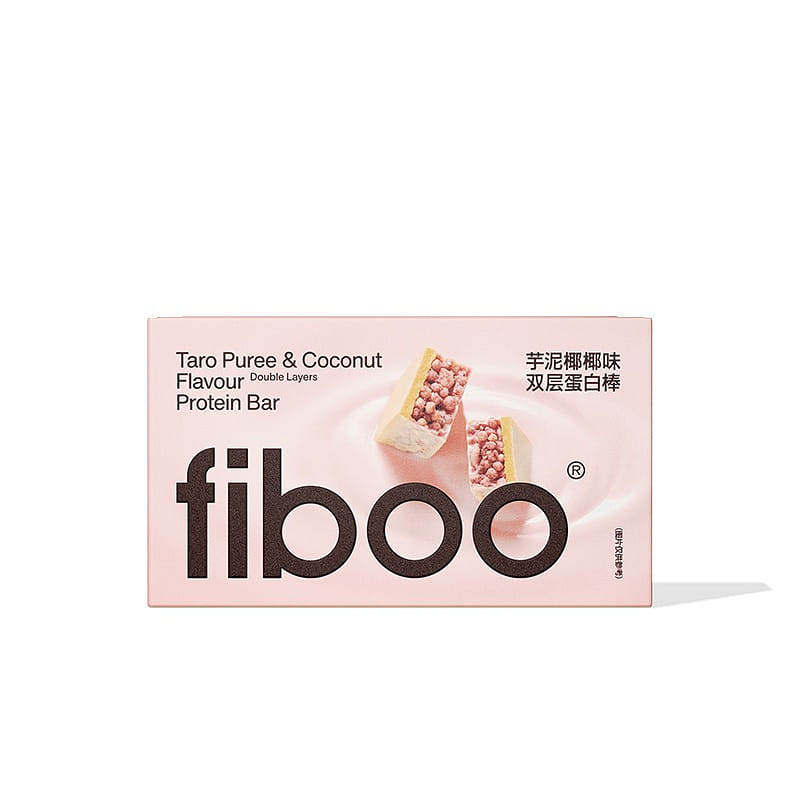 FIBOO Protein Bars #Taro Puree & Coconut Flavor3ps 75 그램