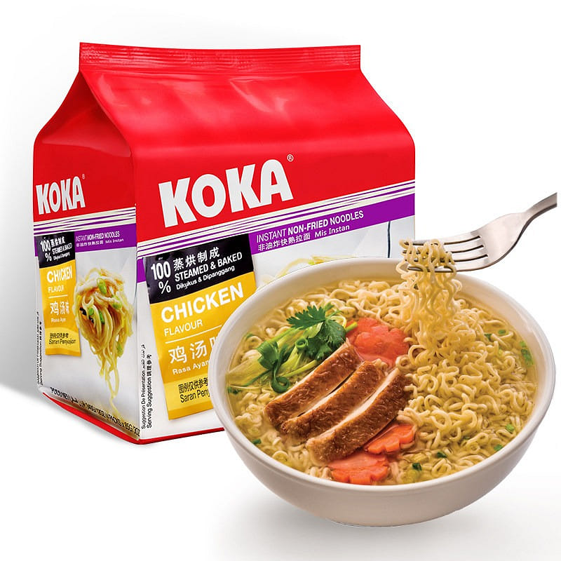KOKA Non-fried chicken soup flavor instant noodles 340 g