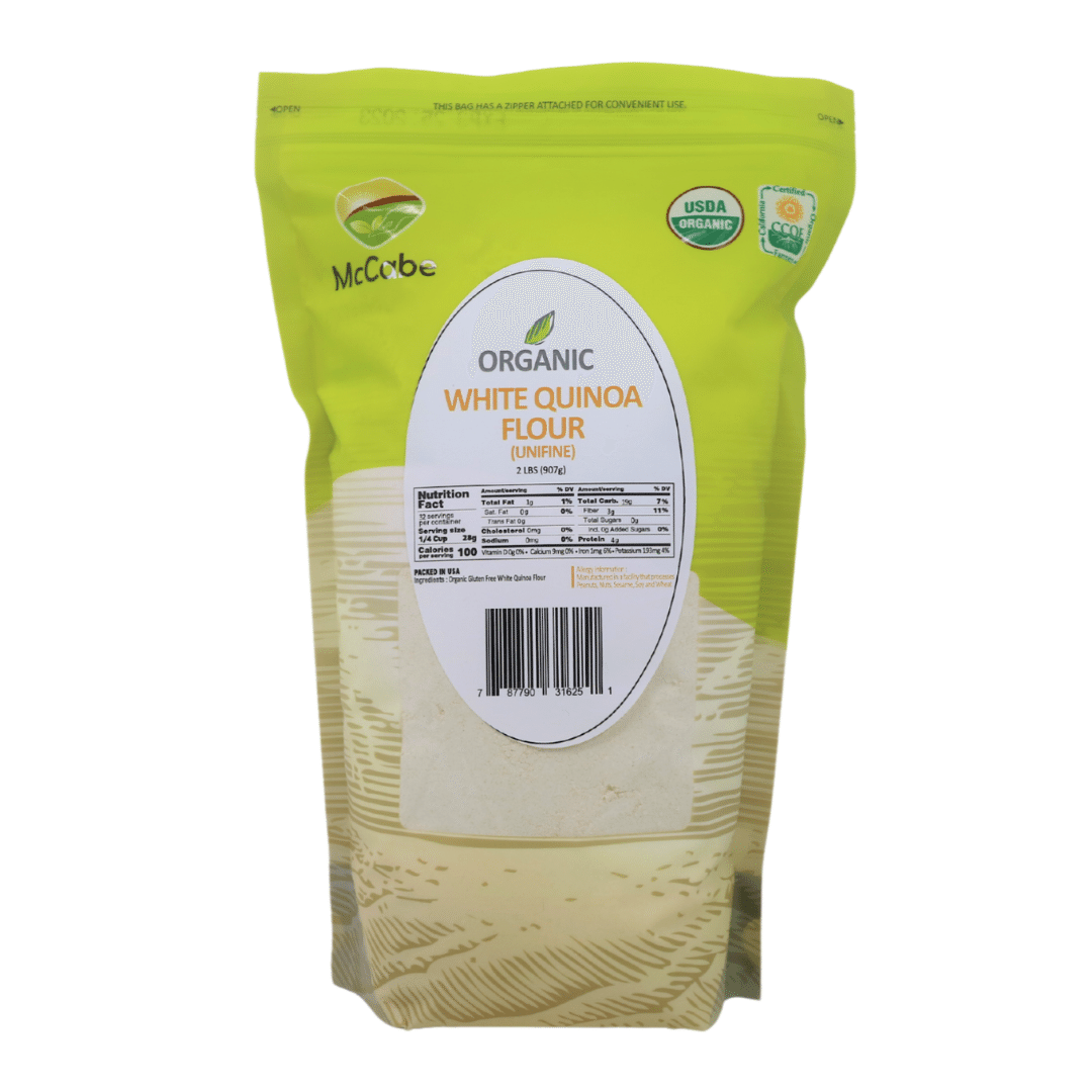 McCabe Organic White Quinoa Flour, 2lb (32oz), USDA Certified Organic, Packed 2 lb