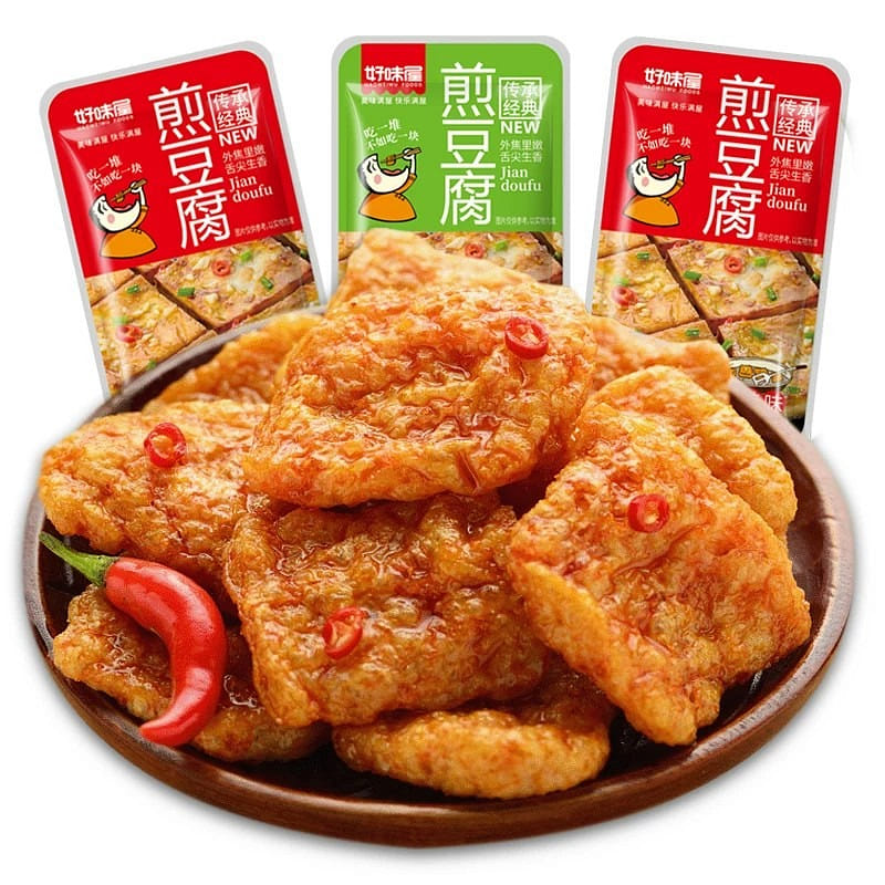 Haoweiwu Iron Plate Fried Tofu Spicy Snacks 210g 210 g