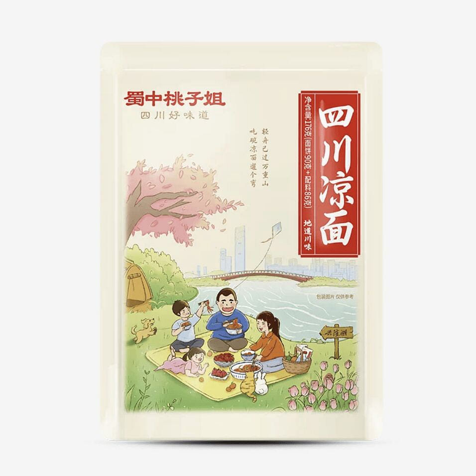 蜀中桃子姐 四川凉面 速食干拌面早餐夜宵 176 克