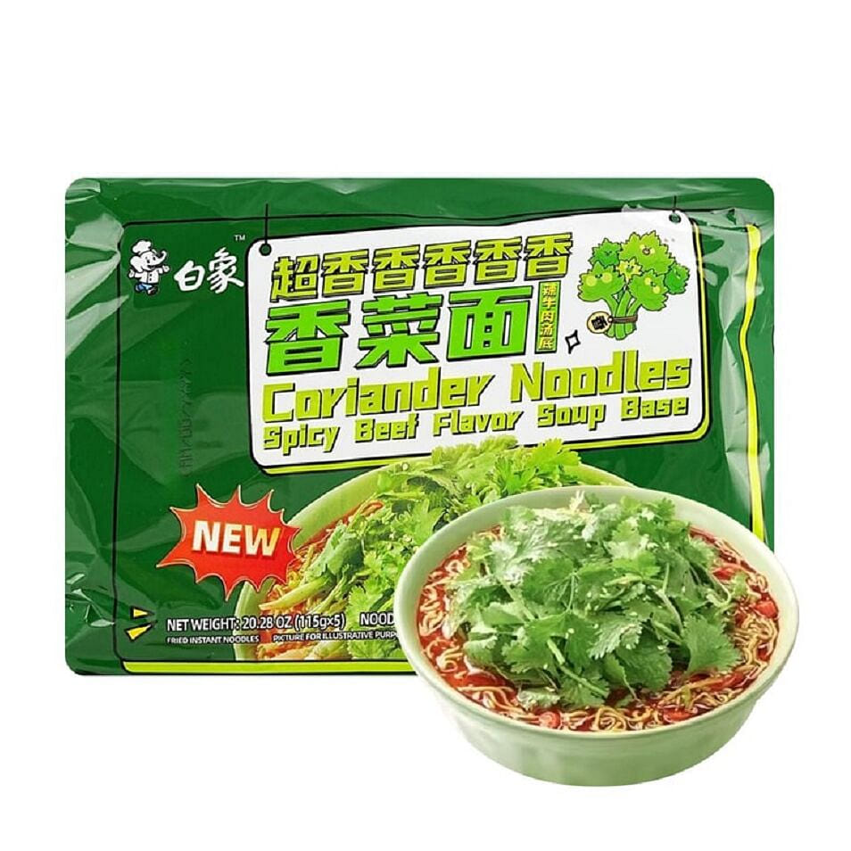 BAIXIANG Coriander Instant Noodles Spicy Beef 575g 1 개