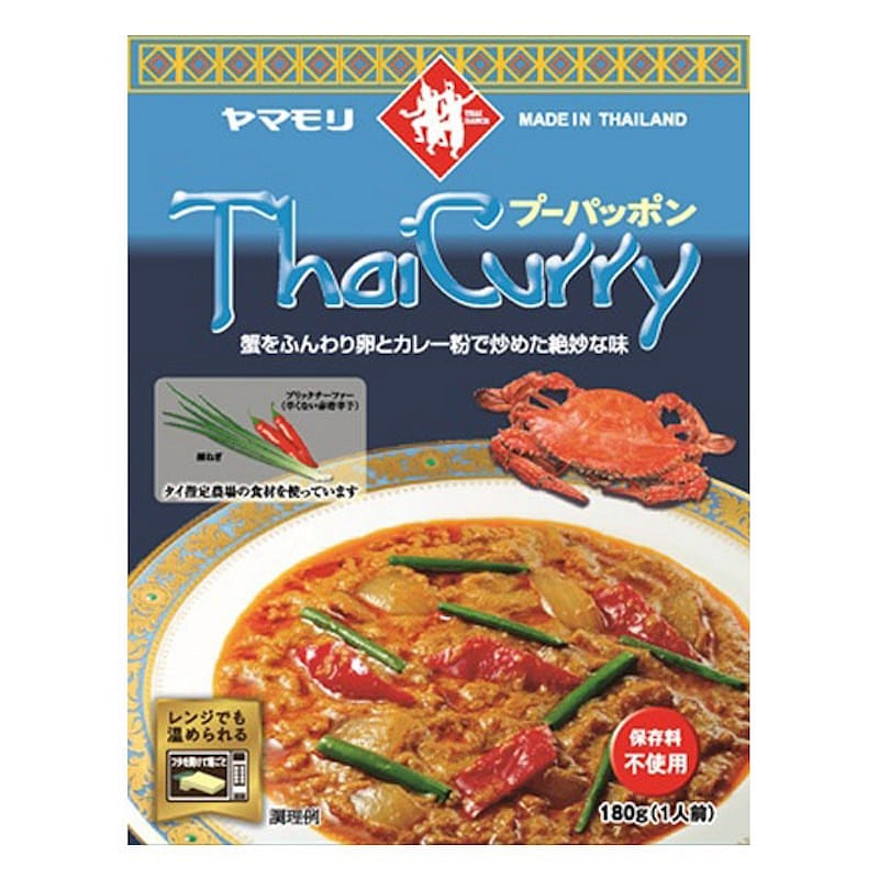 YAMAMORI Thai Curry Phu Pat Pong 180g 1 케이스