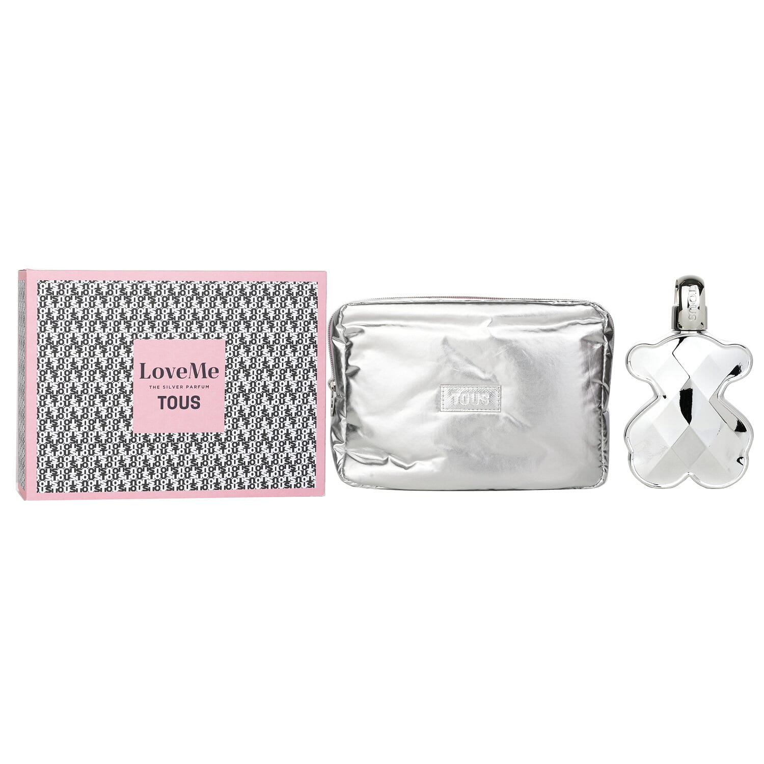 Tous Love Me The Silver Parfum Coffert : Eau De Perfum 90ml + Bag 2 bottle