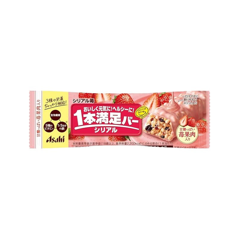 ASAHI Meal Replacement Energy Bar Strawberry Chocolate Flavor 39g 1 cái