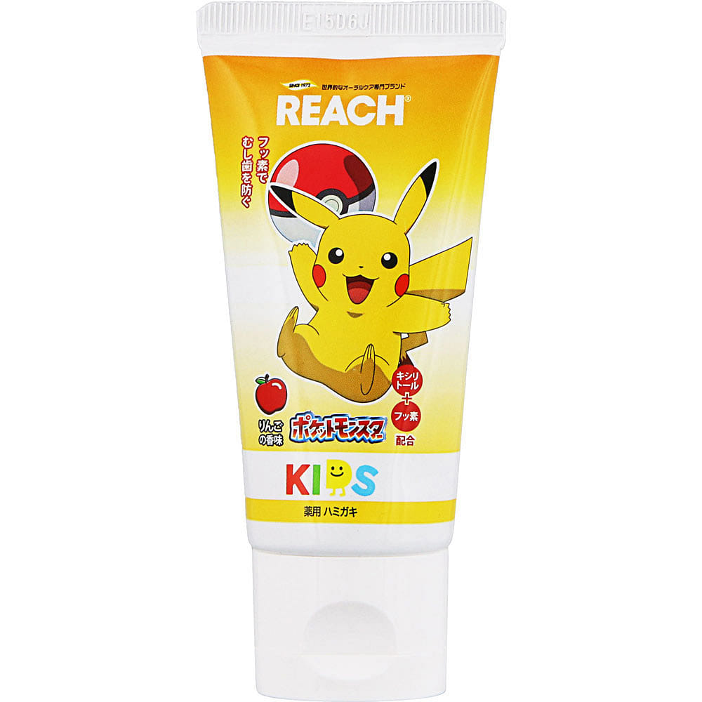 Reach Pokemon Pikachu Kids Toothpaste Apple Flavor 60 그램
