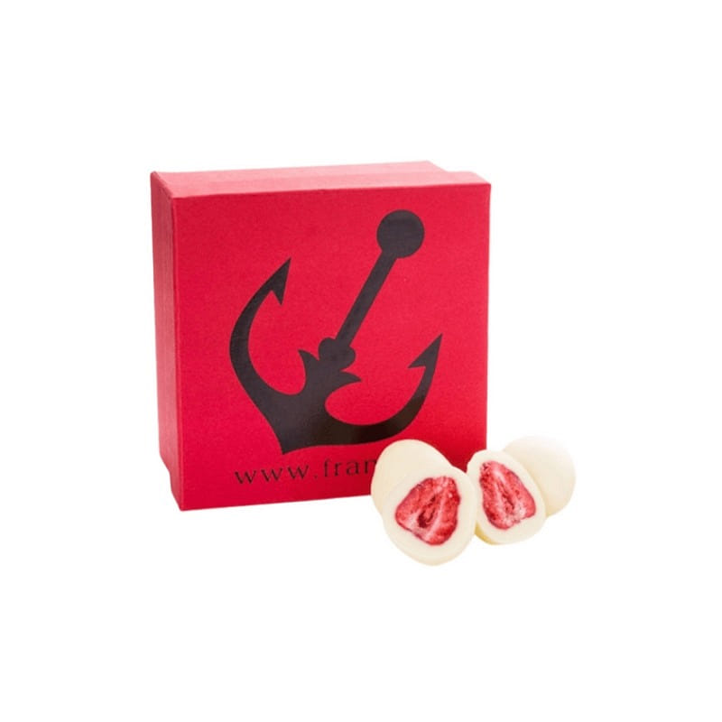 White Chocolate Strawberry Truffle Balls 90g 1 케이스