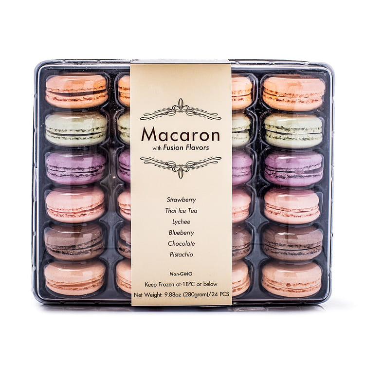 macaron Get Macaron with Fusion Flavors, Assorted 24pcs Frozen 9.88