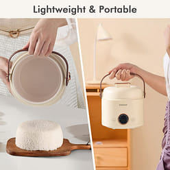 Small Rice Cooker,  Mini Portable Rice Cooker with Handle Non-Stick Ramen Cooker 1 each