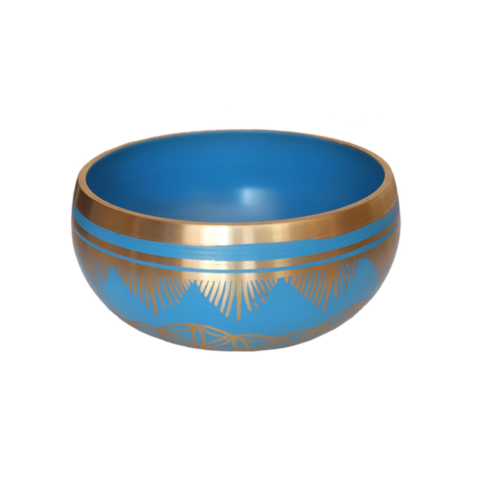 Cottage Handicraft, Throat Chakra - Blue coloured Tibetan Singing Bowl 1 อัน