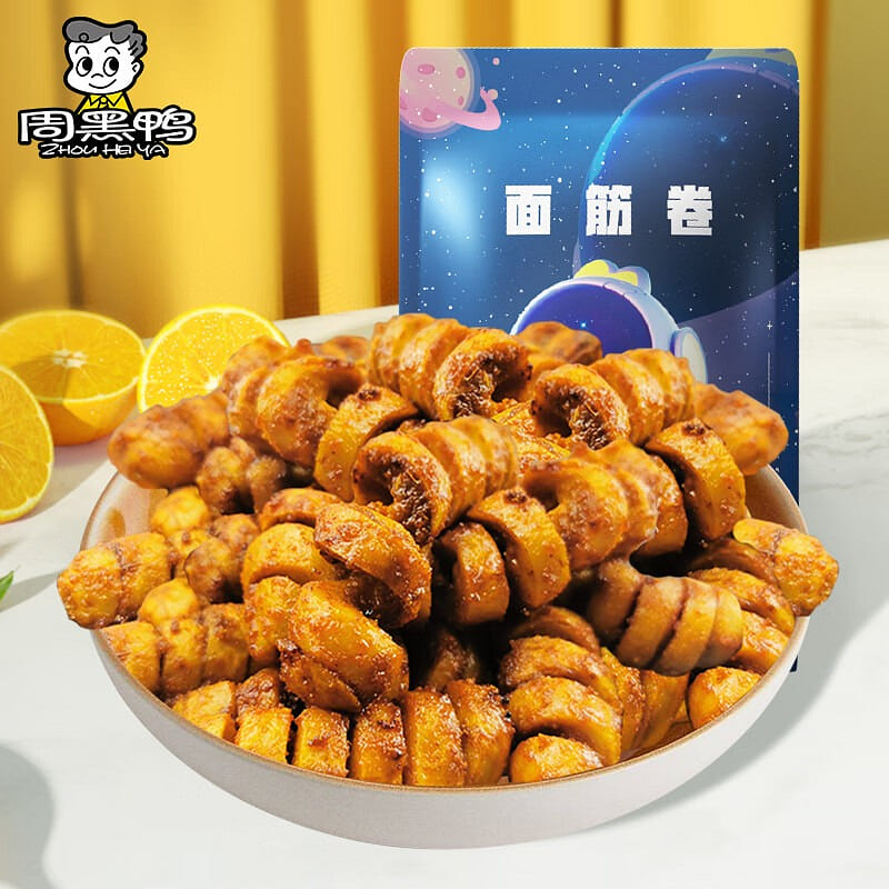 周黑鴨 周小伴 麪筋卷 孜然 燒烤味 休閒零食 160 克