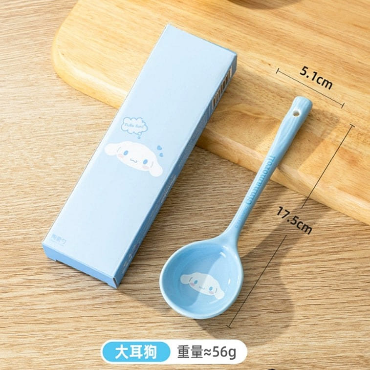 Sanrio Ceramic Soup Spoon Cute Cartoon Home Use Spoon-Cinnamoroll 1 개