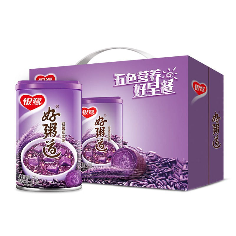 Yinlu Purple Potato & Purple Rice Congee 280g 12 count