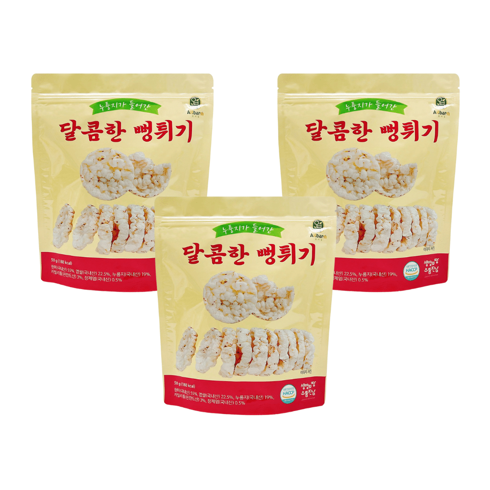 [ALLBARM] Puffed Rice Snack - Sweet (3pcs) 50 그램