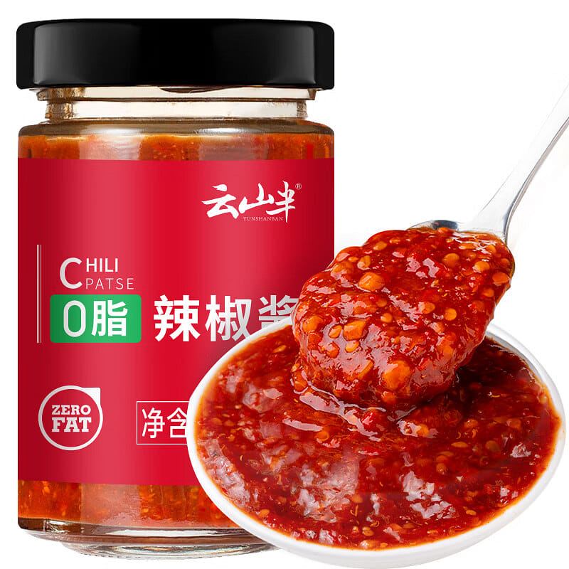 雲山半0脂肪唐辛子ソース250g 新鮮唐辛子入り砂糖不使用 250 グラム