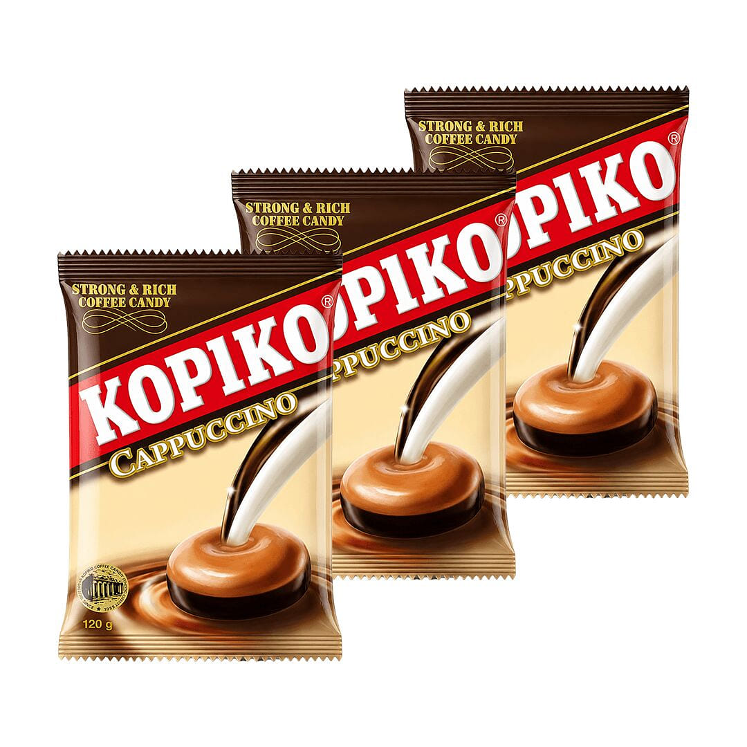KOPIKO 카푸치노 캔디 봉지 3개 4.23 온스
