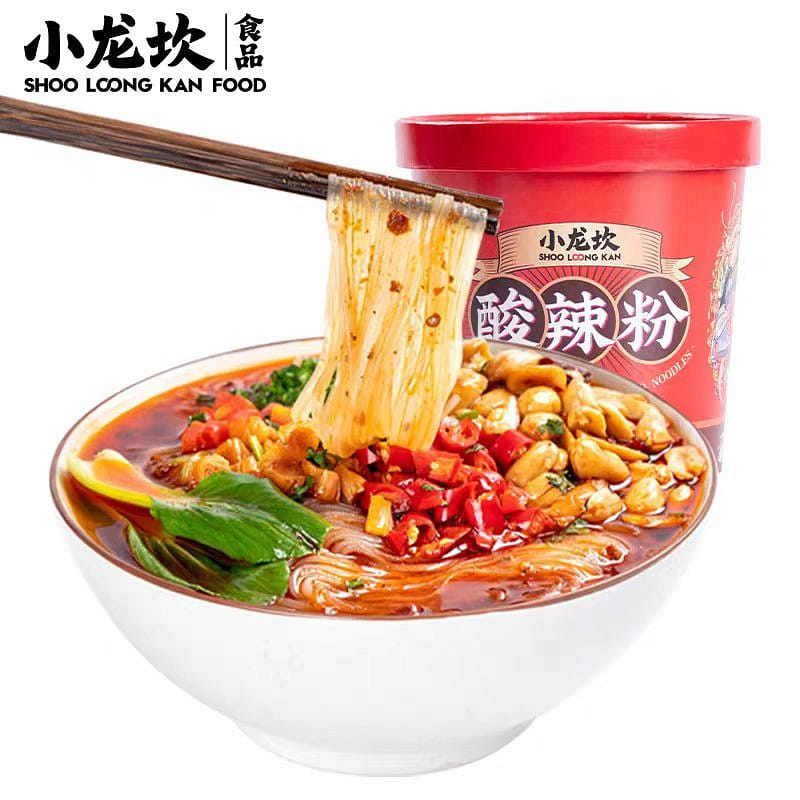Xiaolongkan Classic Red Soup Sour and Spicy Noodles 102g * 1 Bucket Authentic Ch 102 กรัม