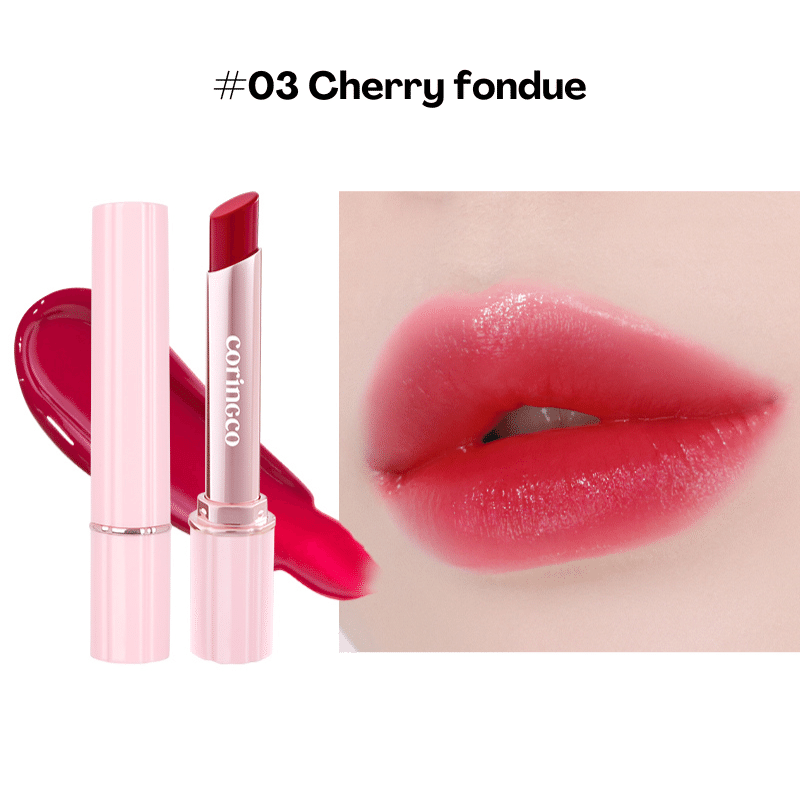CORINGCO Pink Churros Plumping Glossy Lip Lipstick #03 Cherry Fondue 1 개