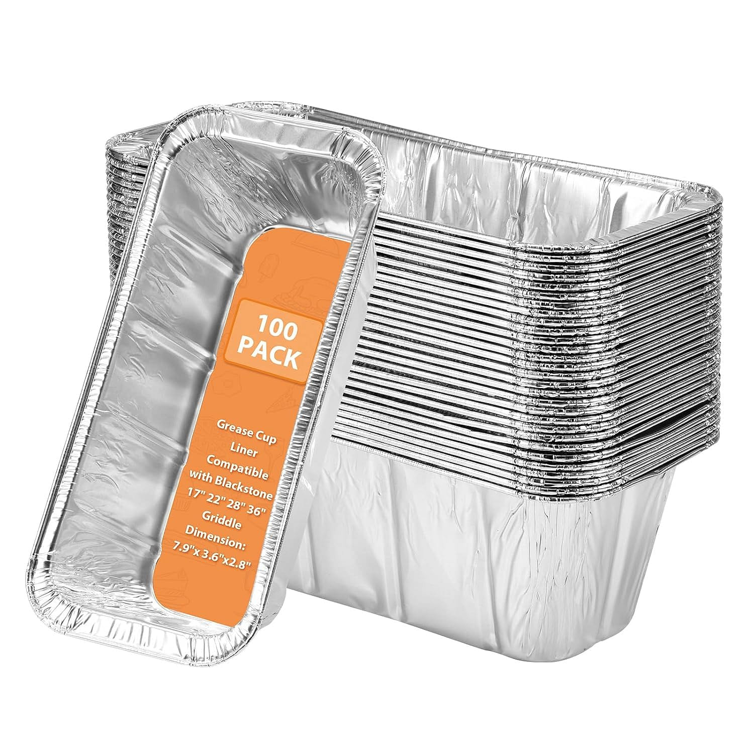 100 Pack Griddle Accessories Grease Catcher Cup Li 1 each