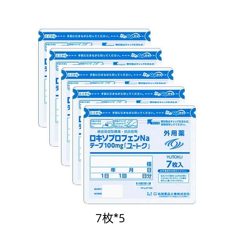 Yutoku Loxoprofen Sodium Tape 100mg 7pcs*5 1 ส่วน