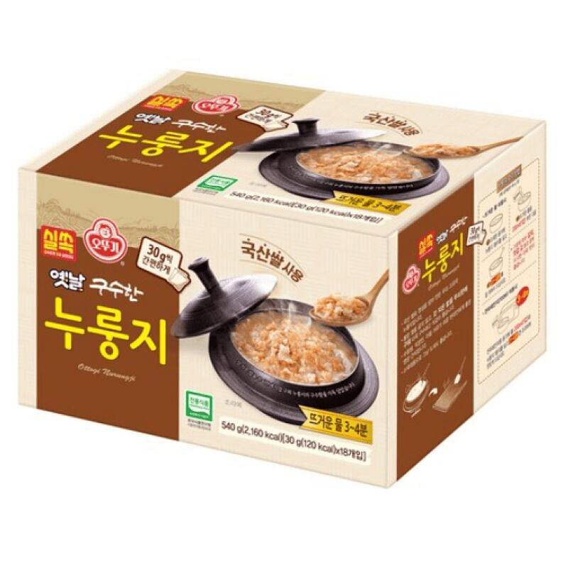 [한국 직배송] 오뚜기 옛날 실쏙 구수한 누룽지 30g * 18봉지, 1개 540 그램