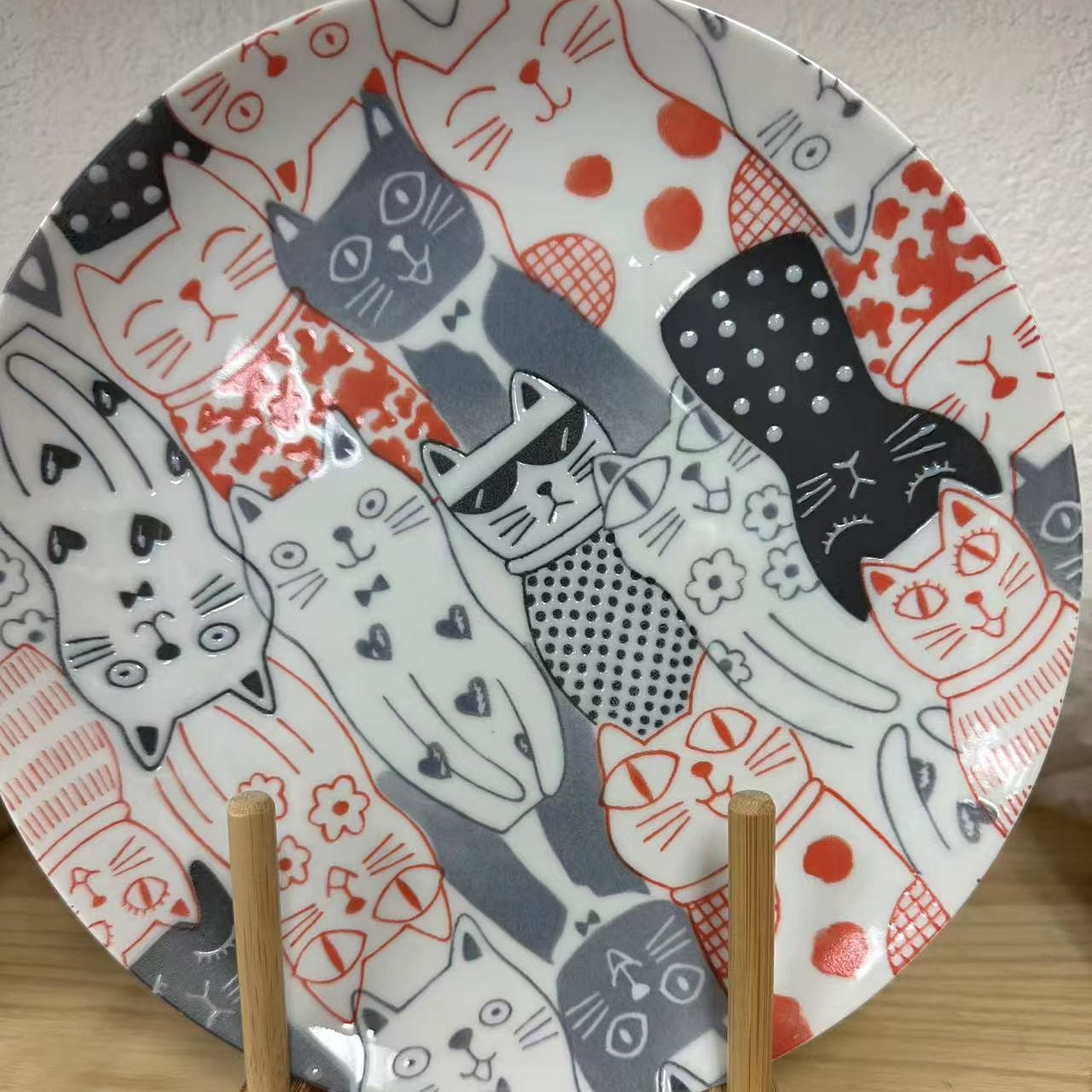 CAT's DOWNTOWN STORY( Red ) Pasta Plate 8.99 개