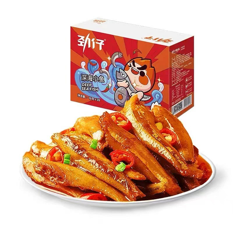 24 packs of small fish and dried fish Hunan specialty mixed flavor  240g 240 그램