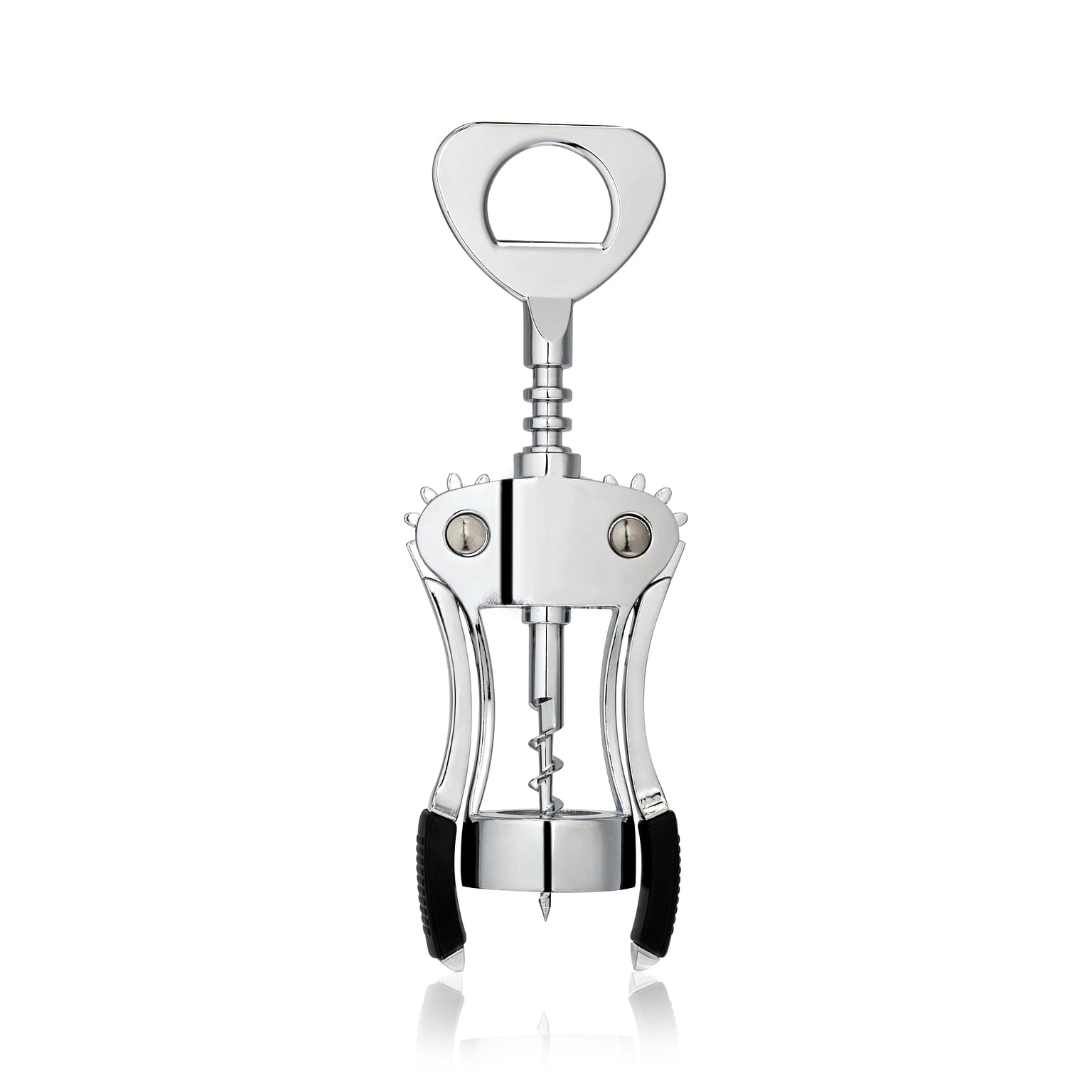 True Spiral Winged Corkscrew, Self Centering Worm, Bottle Opener, Rubber Grip Arms 1 ส่วน