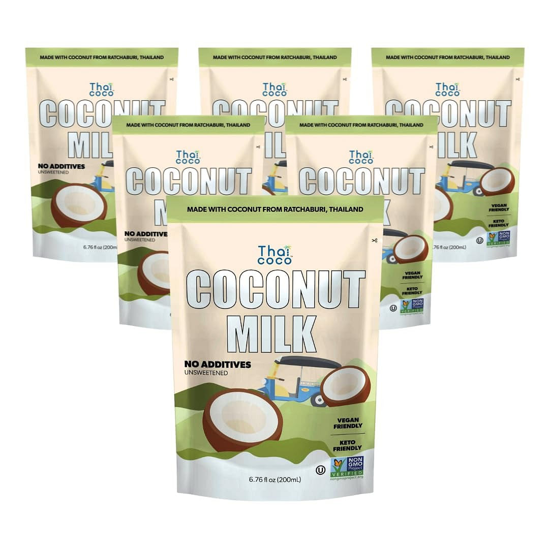 Thai Coco - Lite Coconut Milk Unsweetened - 6pk 6.76 fl.oz