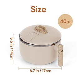 40 Oz Ramen Bowl Soup Bowls with Lid and Handles Noodles Pasta Cereal Salad 1 each