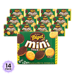 Orion Diget Mini Biscuits, Chocolate Flavor 2pk 80 g*14 pack