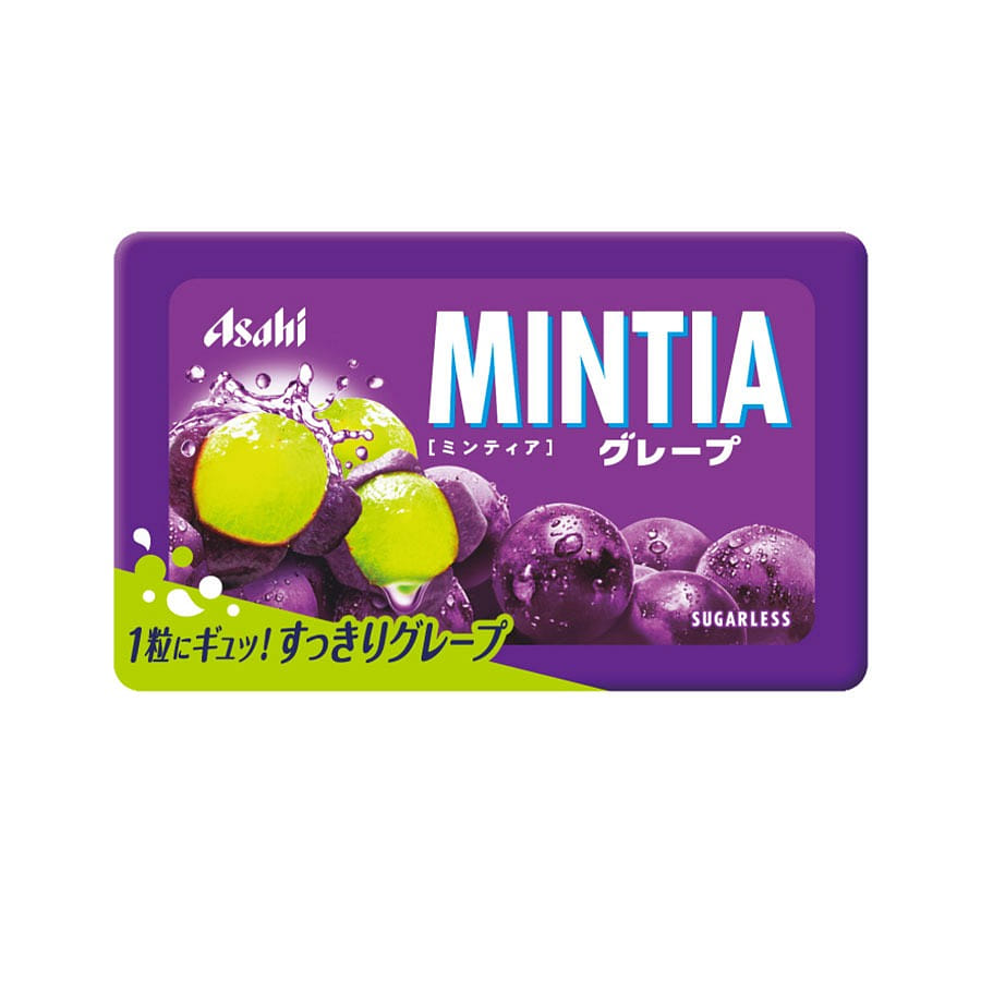 日本直邮 Asahi朝日 MINTIA清凉感薄荷糖 葡萄味 50粒/ 1 份