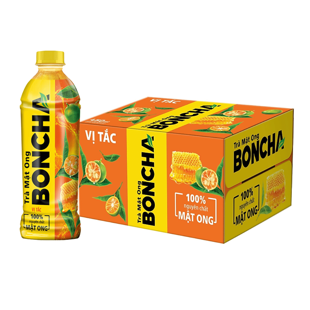 [BONCHA] Honey Green Tea Kumquat Flavor - 450ml x 24 bottle
