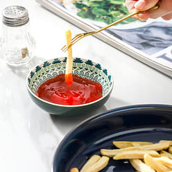 Deep Soy Sauce Dishes, 3.7 inch Ceramic Dipping Bowls 4 oz Small Dip Bowls Set 1 each