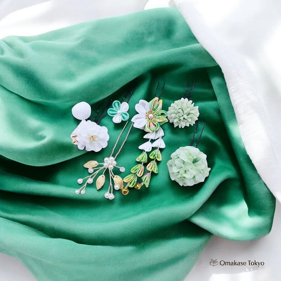 JZOON Tsumami Craft Hair Ornaments-Green 160 g