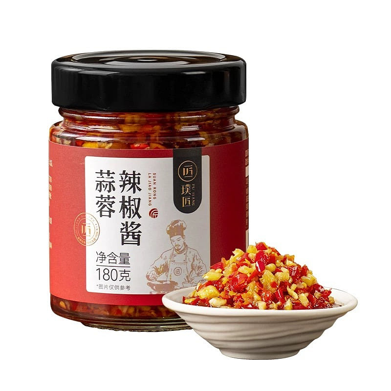 Garlic chilli sauce,Chopped pepper seasoning sauce 180 g