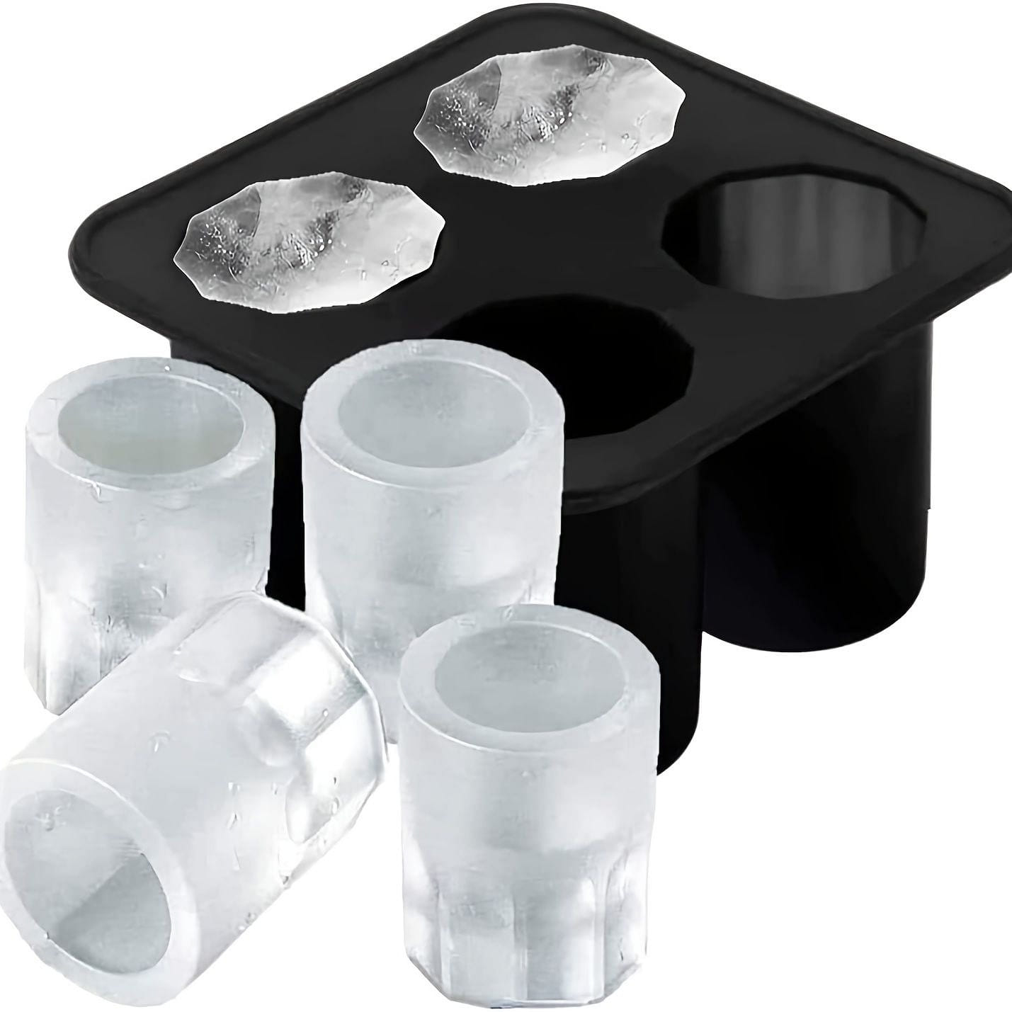 Silicone Ice Cup Mold 4 Cavity Ice Shot Glass 1 each