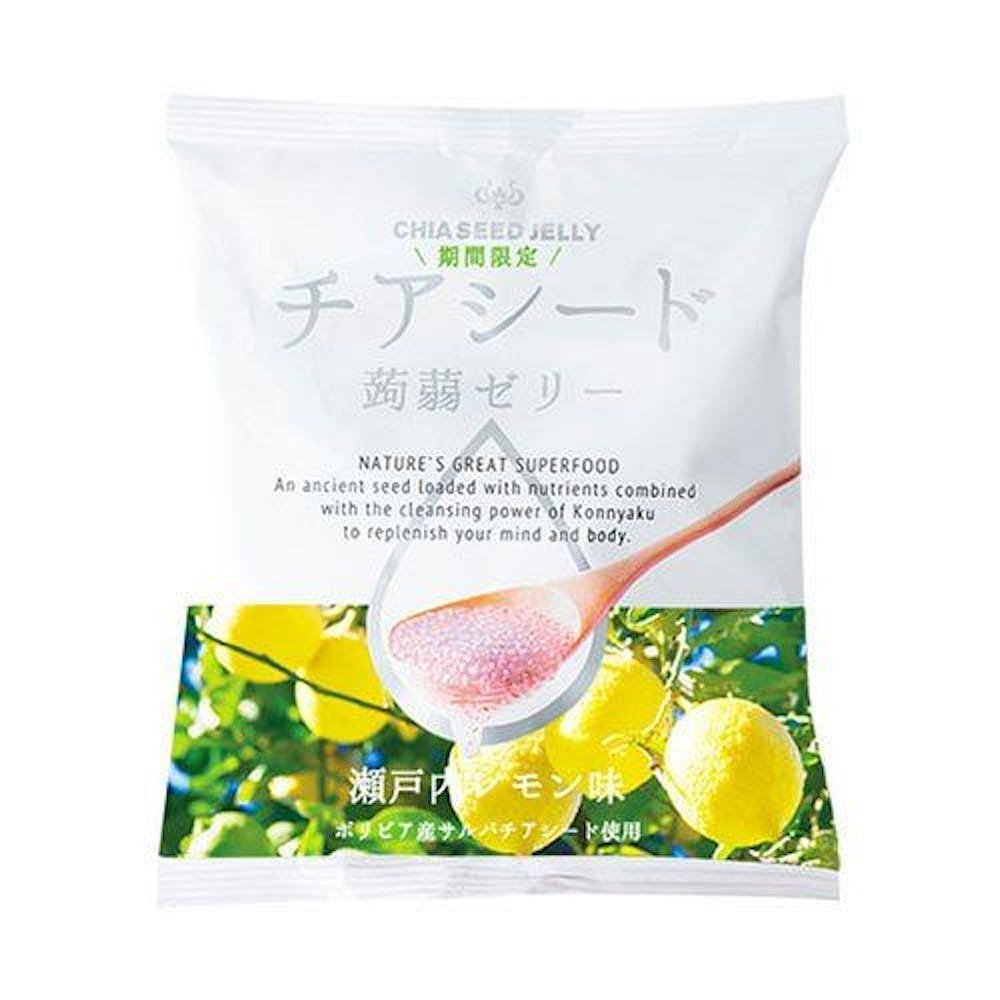 Wakasho 奇亚籽蒟蒻低卡果冻 柠檬味 10个 1 包