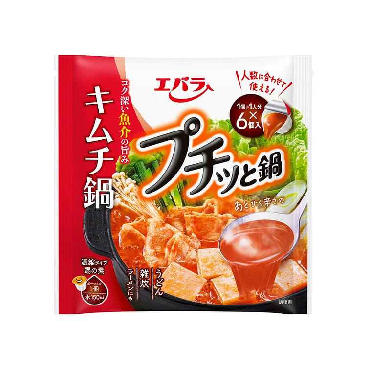 Ebara Hot Pot Soup Base Spicy Korean Kimchi 6pcs 1 each